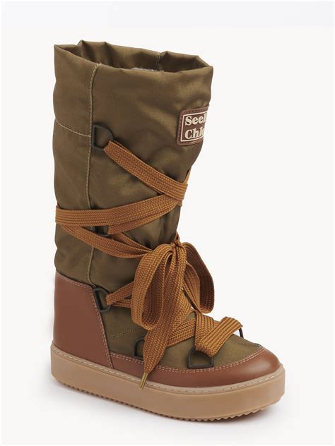 snowboots chloe|chloe denim boots.